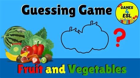 Guess the fruit or vegetable or food! GAME! .
